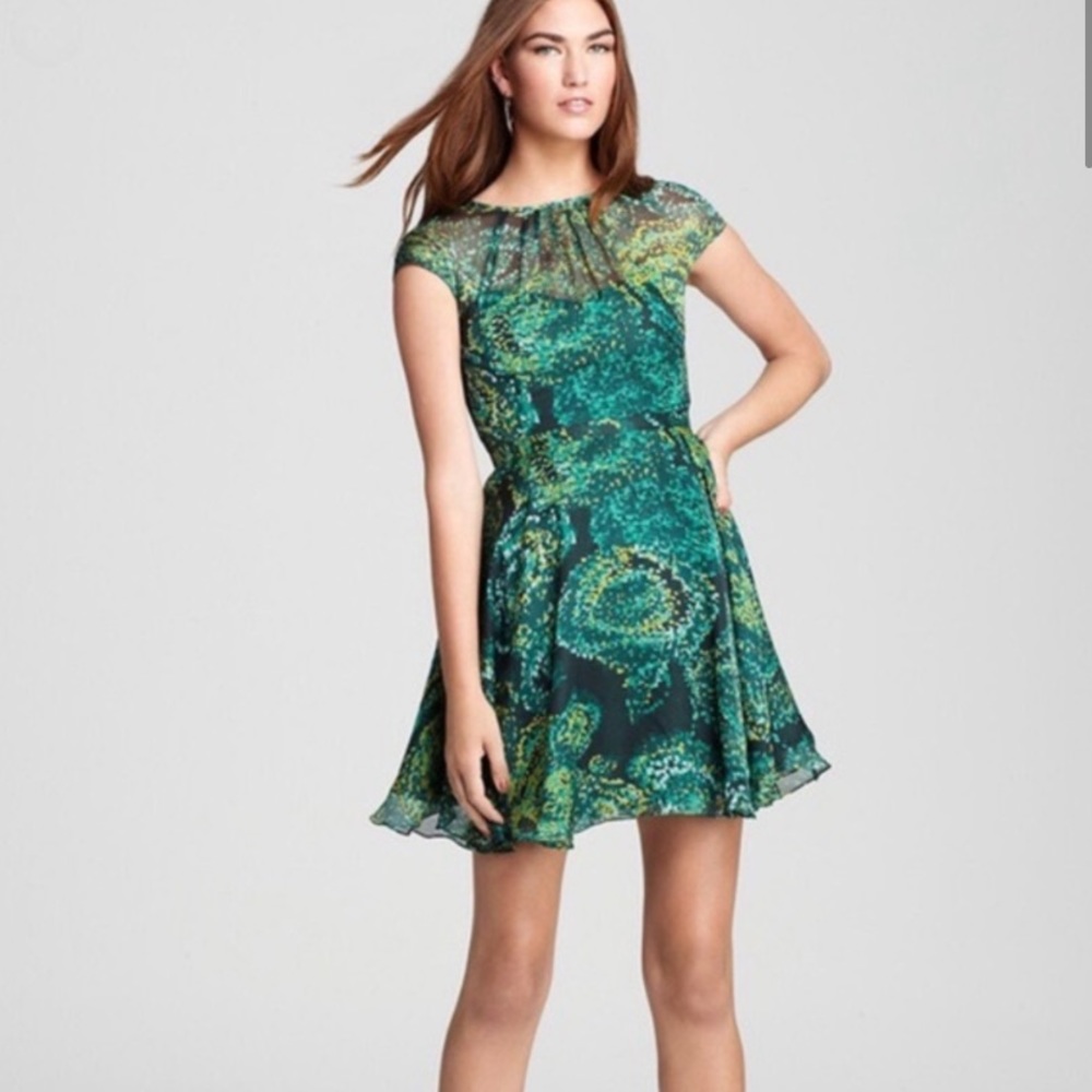 Shoshanna Silk Heidi Northern Lights Dress